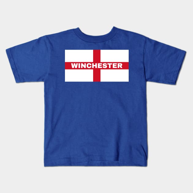 Winchester City in English Flag Kids T-Shirt by aybe7elf